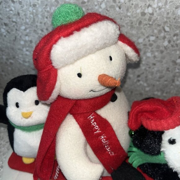 Hallmark JinglePals SNOW WHAT FUN SLEDDERS Animated Snowman Dog Penguin VIDEO - Picture 5 of 17